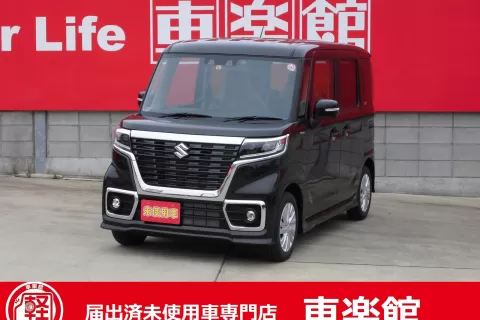 2413　スズキ　スペーシアカスタム　HYBRIDG　スズキセフティーサポート　届出済未使用車のサムネイル